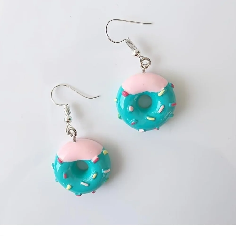 Colorful Donut Earrings for Kids